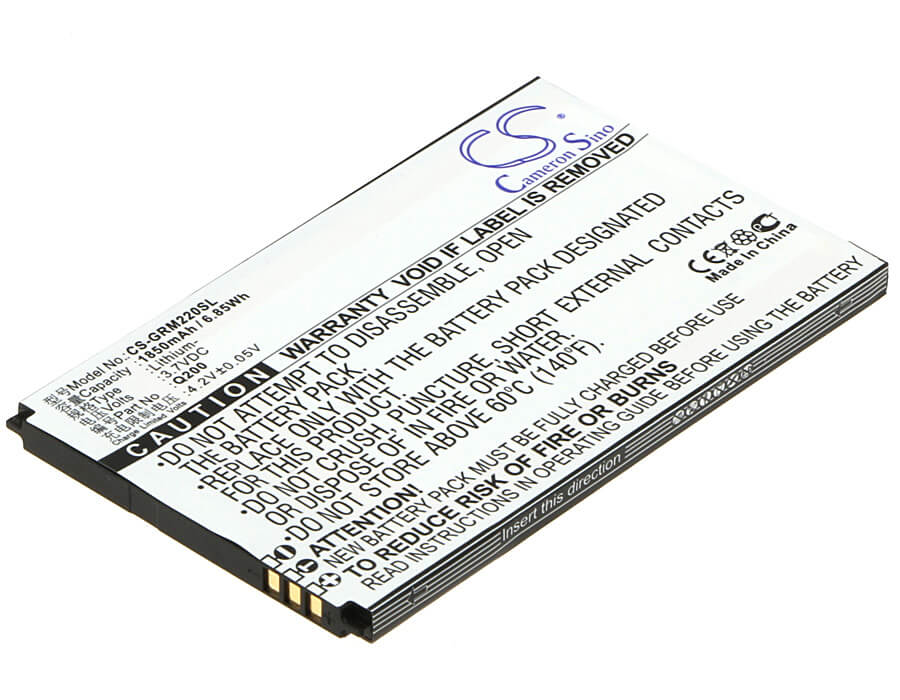 3.7V, 1850mAh, Li-Polymer Battery fits Green Orange, M2, Q200, 6.845Wh
