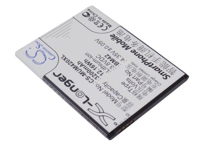 3.8V, 3200mAh, Li-ion Battery fits Xiaomi, Note, 12.16Wh