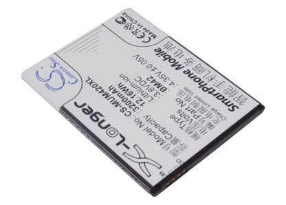 3.8V, 3200mAh, Li-ion Battery fits Xiaomi, Note, 12.16Wh