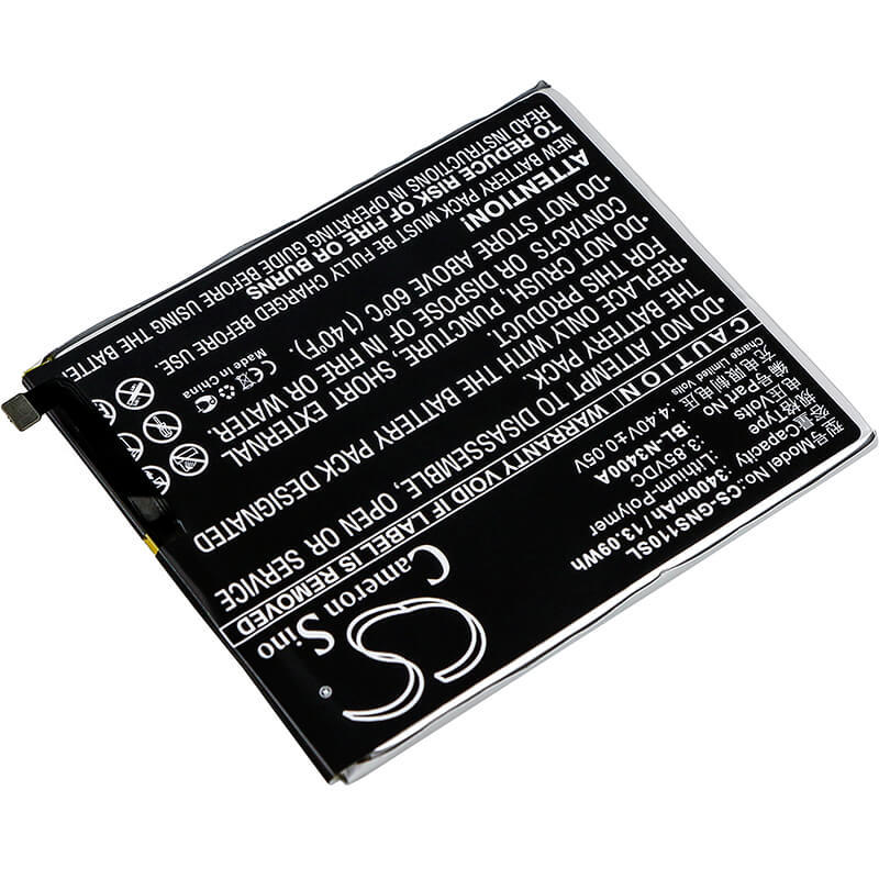 3.85V, 3400mAh, Li-Polymer Battery fits Gionee, S11, S11 Dual Sim, 13.09Wh