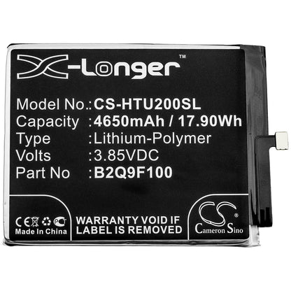 3.85V, 4650mAh, Li-Polymer Battery fits Htc, F233, U20 5g, 17.9025Wh