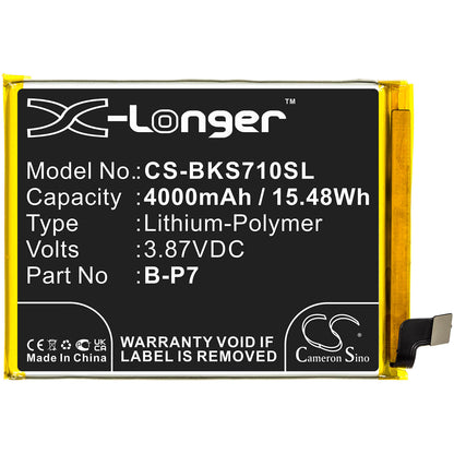 3.87V, 4000mAh, Li-Polymer Battery fits Vivo, S7e, S7e 5g 2020, 15.48Wh