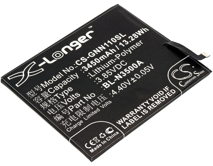 3.85V, 3450mAh, Li-Polymer Battery fits Gionee, Elife S10, Elife S10 Dual Sim, 13.2825Wh