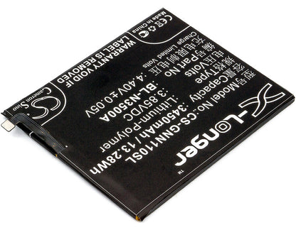 3.85V, 3450mAh, Li-Polymer Battery fits Gionee, Elife S10, Elife S10 Dual Sim, 13.2825Wh