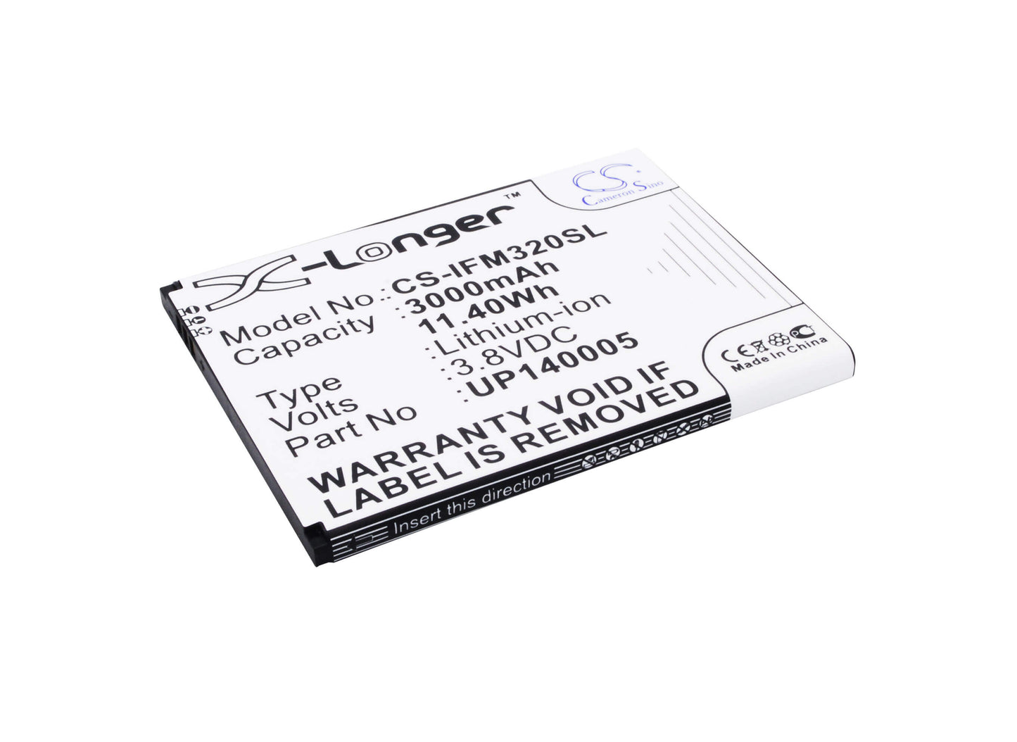 3.8V, 3000mAh, Li-Polymer Battery fits Infocus, M320, M320m, 11.4Wh