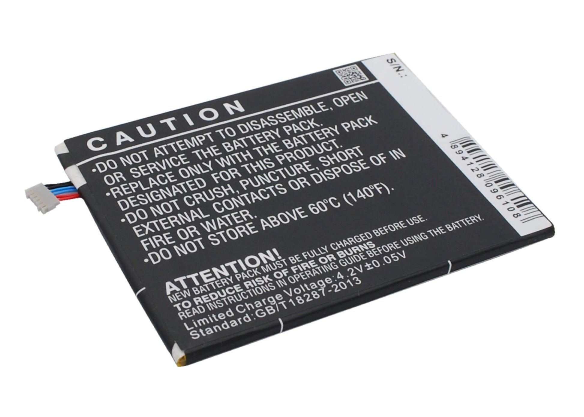 3.7V, 2600mAh, Li-Polymer Battery fits Blu, L110, Life View, 9.62Wh