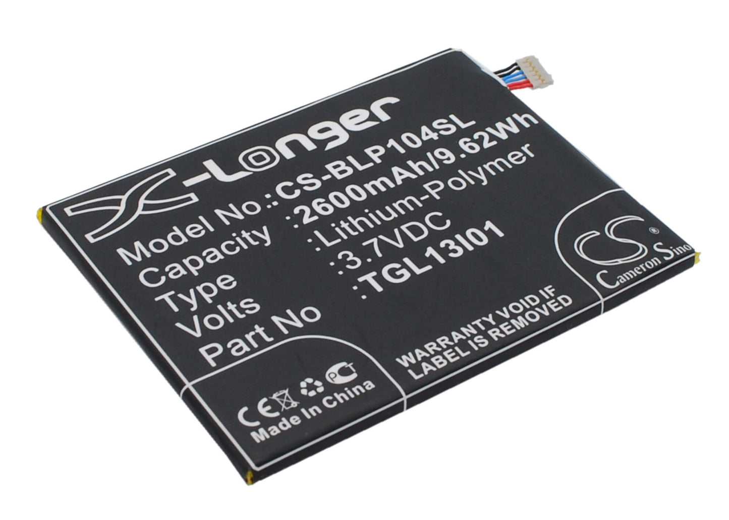 3.7V, 2600mAh, Li-Polymer Battery fits Maxon, Mx X3, Mx-x3, 9.62Wh