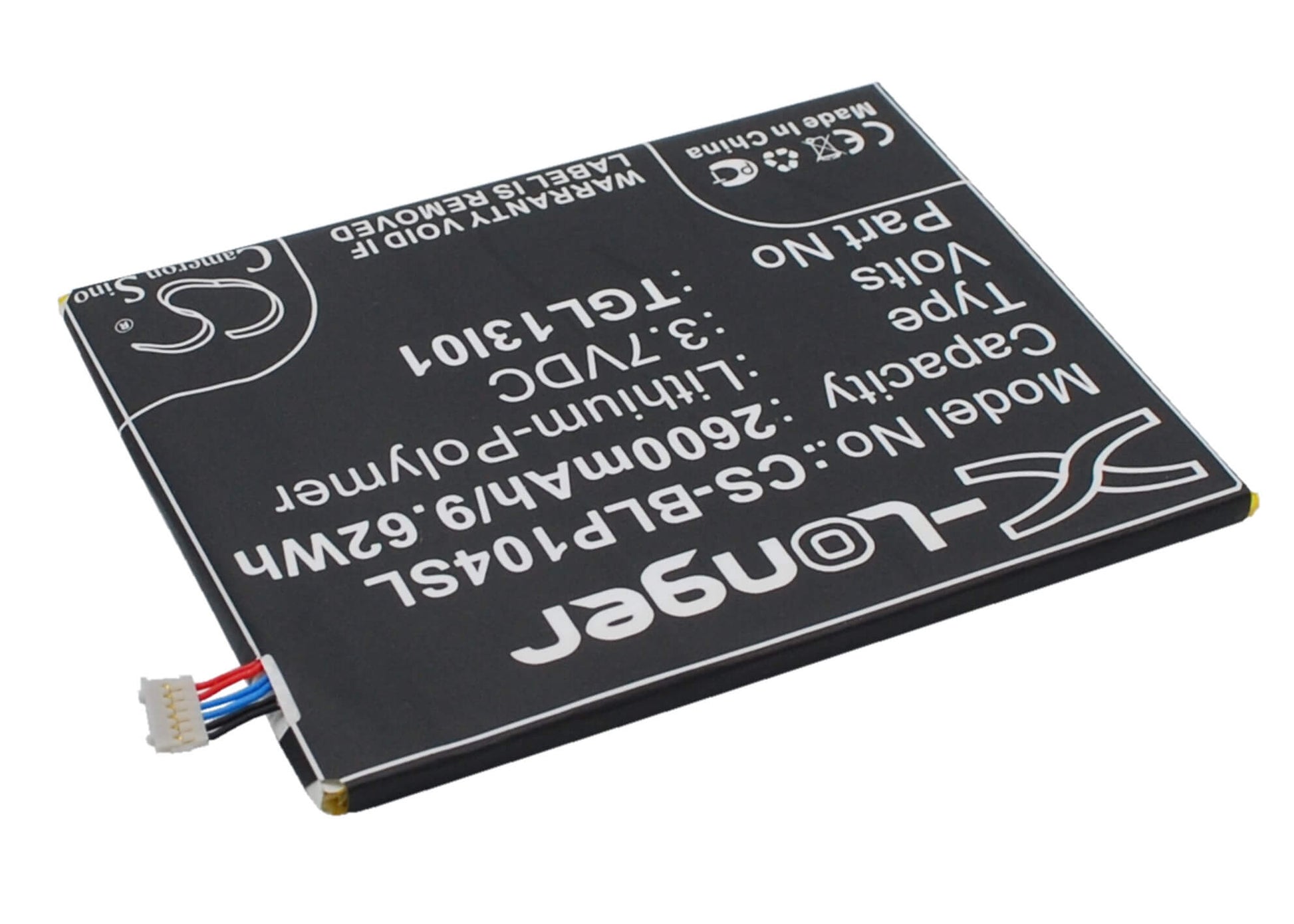 3.7V, 2600mAh, Li-Polymer Battery fits Maxon, Mx X3, Mx-x3, 9.62Wh