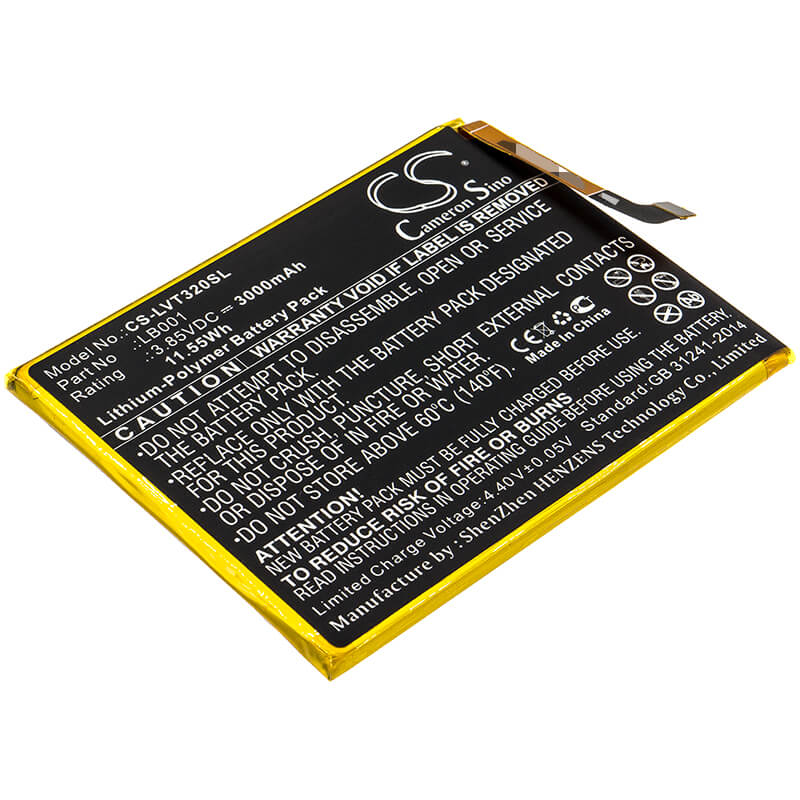 3.85V, 3000mAh, Li-Polymer Battery fits Lenovo, K320t, Paby0001cn, 11.55Wh