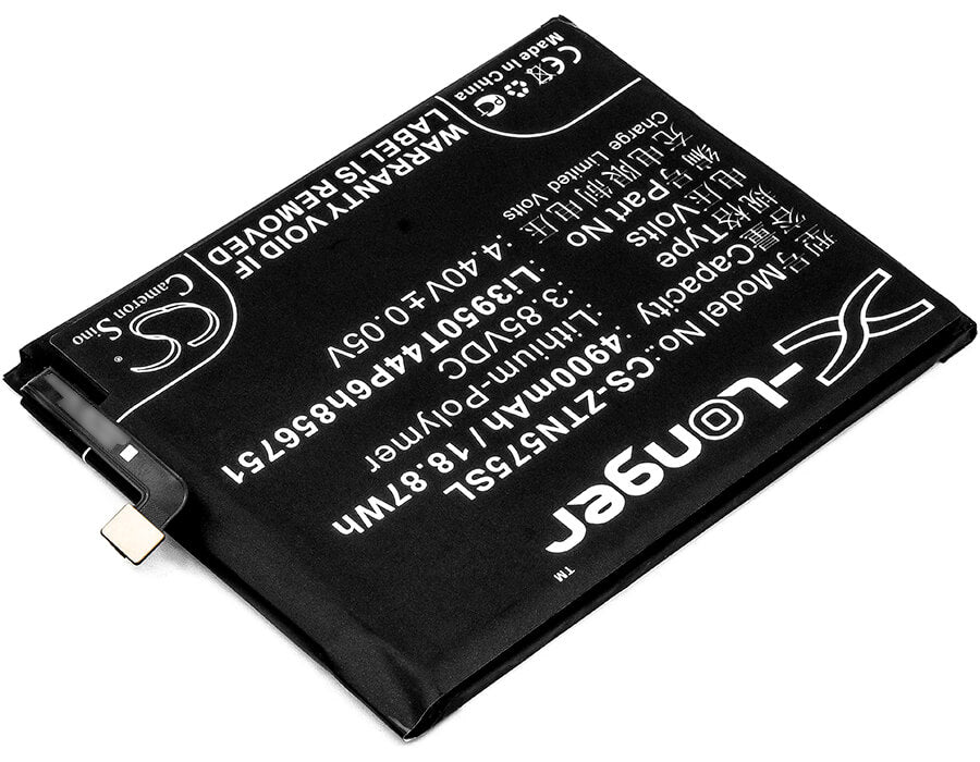 3.85V, 4900mAh, Li-Polymer Battery fits Nubia, N2, N2 Dual Sim, 18.865Wh