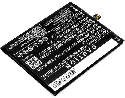 3.85V, 4900mAh, Li-Polymer Battery fits Nubia, N2, N2 Dual Sim, 18.865Wh