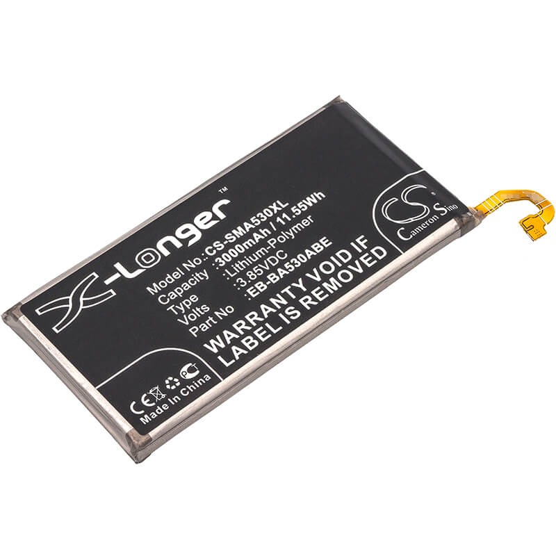 3.85V, 3000mAh, Li-Polymer Battery fits Samsung, Galaxy A8 2018, Galaxy A8 2018 Td-lte, 11.55Wh