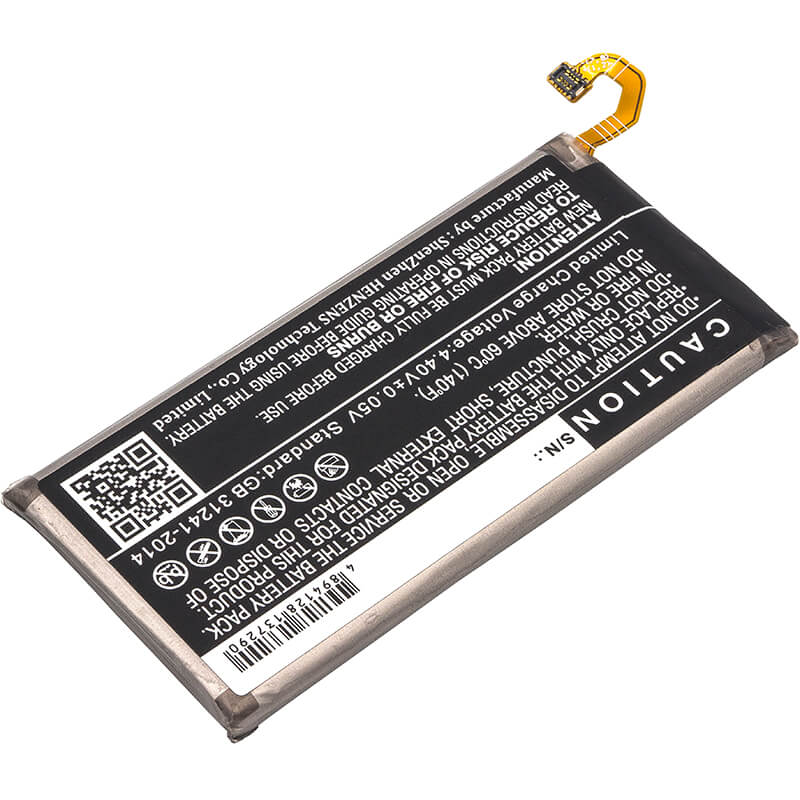 3.85V, 3000mAh, Li-Polymer Battery fits Samsung, Galaxy A8 2018, Galaxy A8 2018 Td-lte, 11.55Wh
