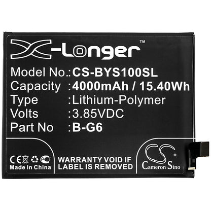 3.85V, 4000mAh, Li-Polymer Battery fits Vivo, S1 Pro, V1945, 15.4Wh