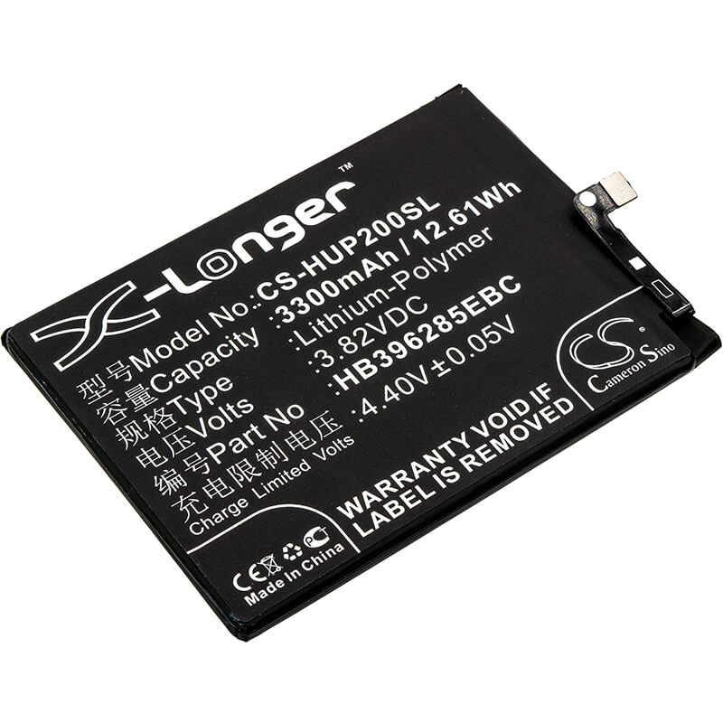 3.82V, 3300mAh, Li-Polymer Battery fits Huawei, Col-al00, Col-al10, 12.606Wh