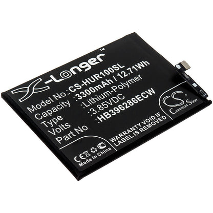 3.85V, 3300mAh, Li-Polymer Battery fits Huawei, Enjoy 9s, Honor 10 Lite, 12.705Wh
