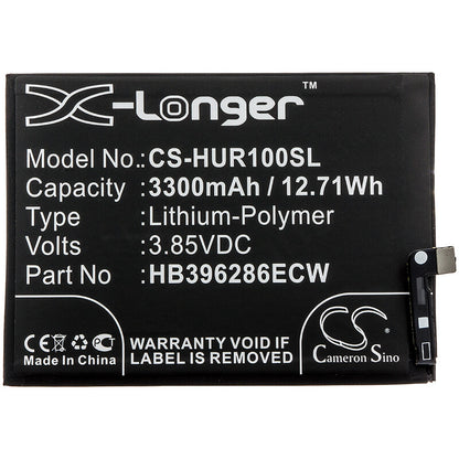3.85V, 3300mAh, Li-Polymer Battery fits Huawei, Enjoy 9s, Honor 10 Lite, 12.705Wh