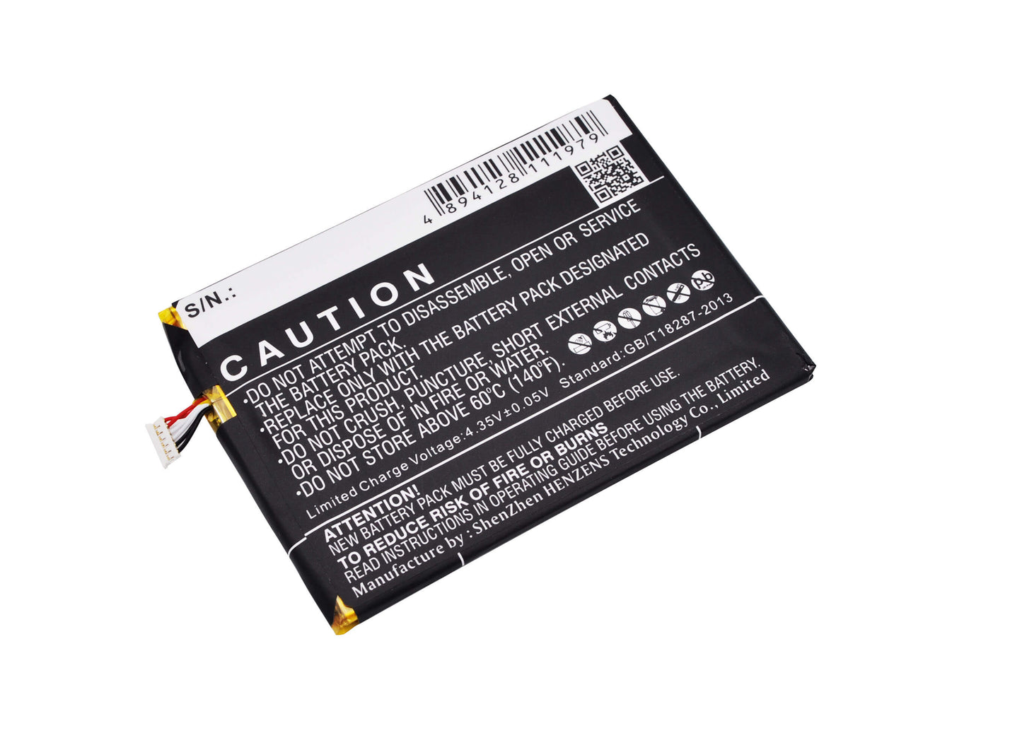 3.8V, 2500mAh, Li-Polymer Battery fits Blu, L210a, L210i, 9.5Wh