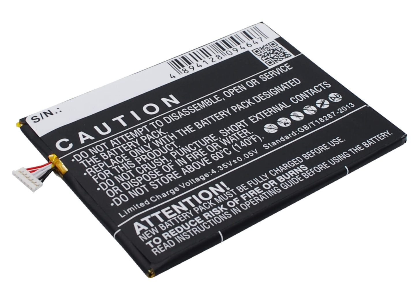3.8V, 2500mAh, Li-Polymer Battery fits Gsmart, Guru G1, 9.5Wh