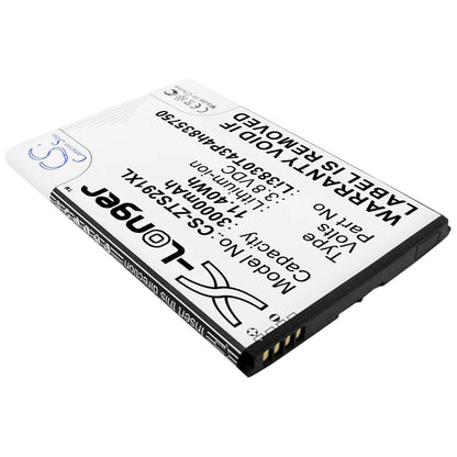 3.8V, 3000mAh, Li-ion Battery fits Zte, Avid 916, Avid 916 Lte, 11.4Wh