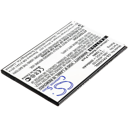 3.8V, 2050mAh, Li-ion Battery fits Tp-link, Neffos C5 Plus, Tp7031a, 7.79Wh