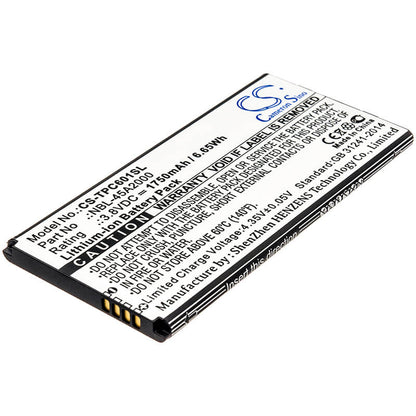 3.8V, 1750mAh, Li-ion Battery fits Neffos, C5l, C5l Dual Sim, 6.65Wh