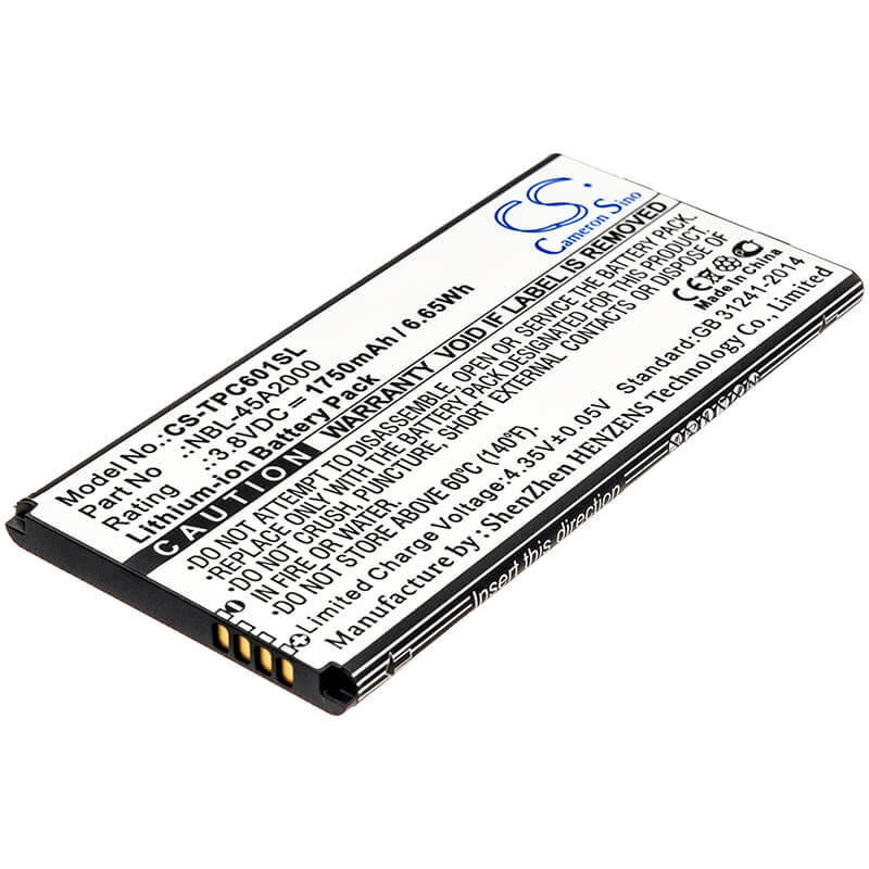 3.8V, 1750mAh, Li-ion Battery fits Tp-link, Neffos C5l, Neffos C5l Dual Sim, 6.65Wh