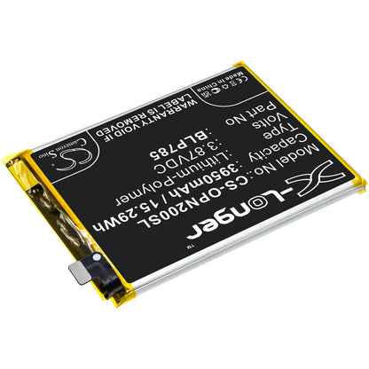 3.87V, 3950mAh, Li-Polymer Battery fits Oneplus, Ac2003, Nord, 15.2865Wh