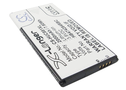 3.8V, 2000mAh, Li-ion Battery fits Huawei, Ascend G521, Ascend G521-l076, 7.6Wh