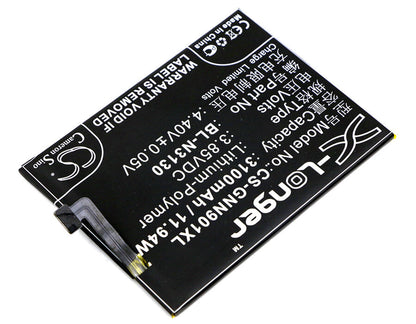 3.85V, 3100mAh, Li-Polymer Battery fits Gionee, Elife S6 Pro, Elife S6 Pro Dual Sim Td-lte I, 11.935Wh