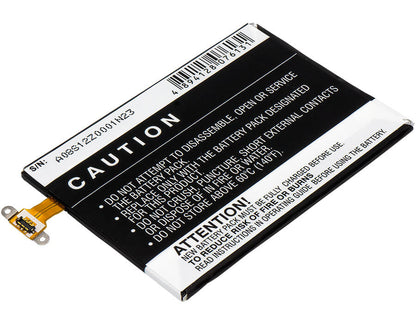 3.7V, 1800mAh, Li-Polymer Battery fits Htc, One Vx, Pm36100, 6.66Wh