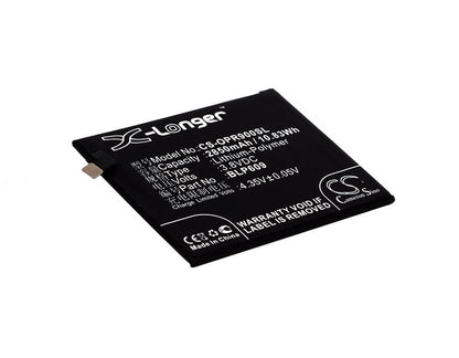 3.8V, 2850mAh, Li-Polymer Battery fits Oppo, F1 Plus, R9, 10.83Wh
