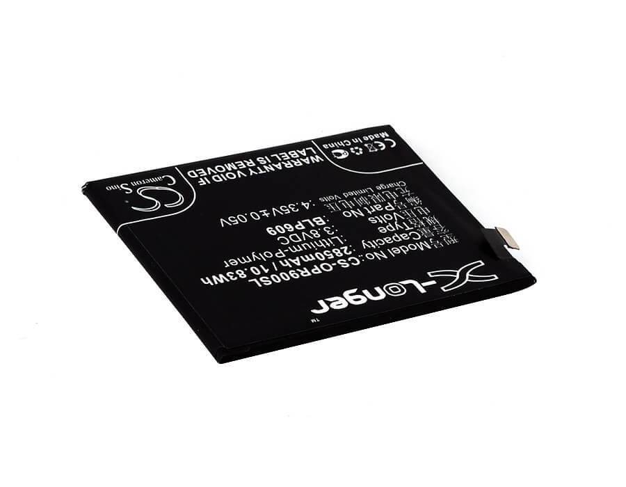3.8V, 2850mAh, Li-Polymer Battery fits Oppo, F1 Plus, R9, 10.83Wh