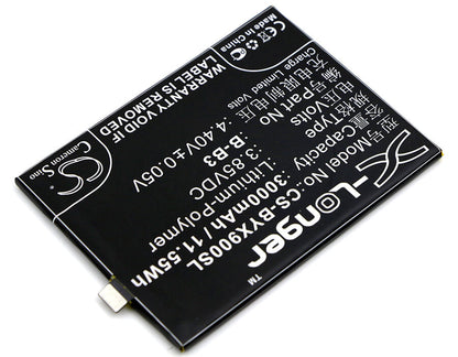 3.85V, 3000mAh, Li-Polymer Battery fits Bbk, Vivo X9, 11.55Wh