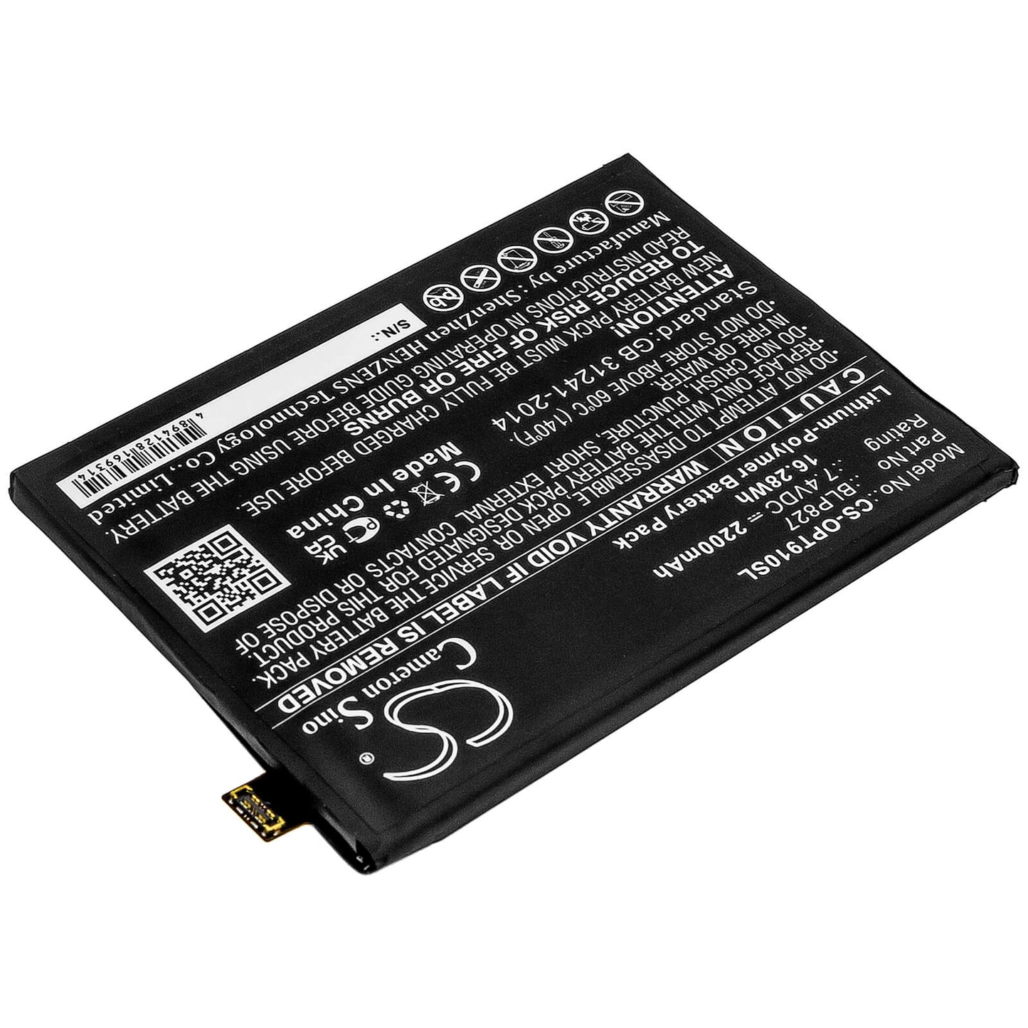 7.4V, 2200mAh, Li-Polymer Battery fits Oneplus, 9 Pro 5g, Le2120, 16.28Wh