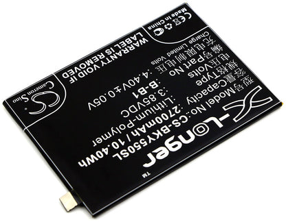3.85V, 2700mAh, Li-Polymer Battery fits Bbk, Vivo Y55, Vivo Y55a, 10.395Wh