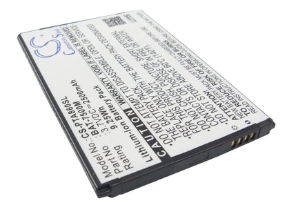 3.7V, 2500mAh, Li-ion Battery fits Pantech, Im-a860, Im-a860k, 9.25Wh