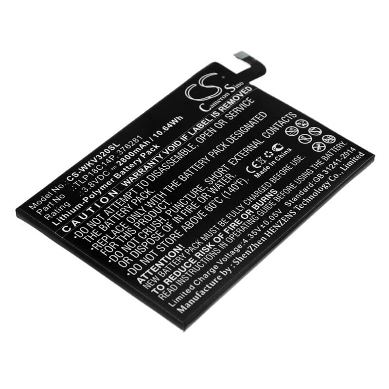 3.8V, 2800mAh, Li-Polymer Battery fits Wiko, View Max, 10.64Wh