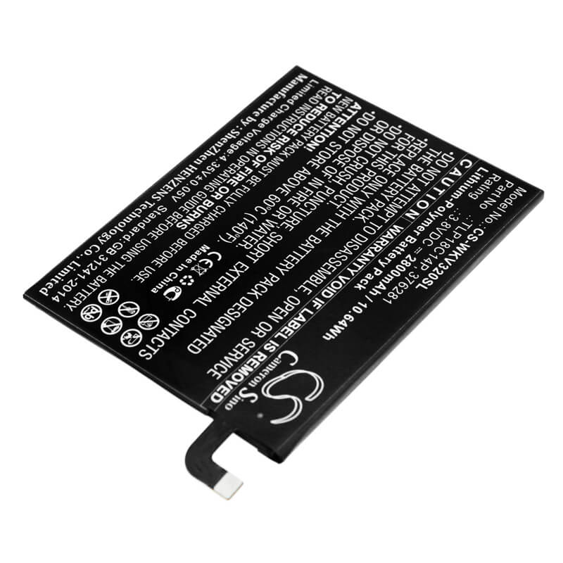 3.8V, 2800mAh, Li-Polymer Battery fits Wiko, View Max, 10.64Wh