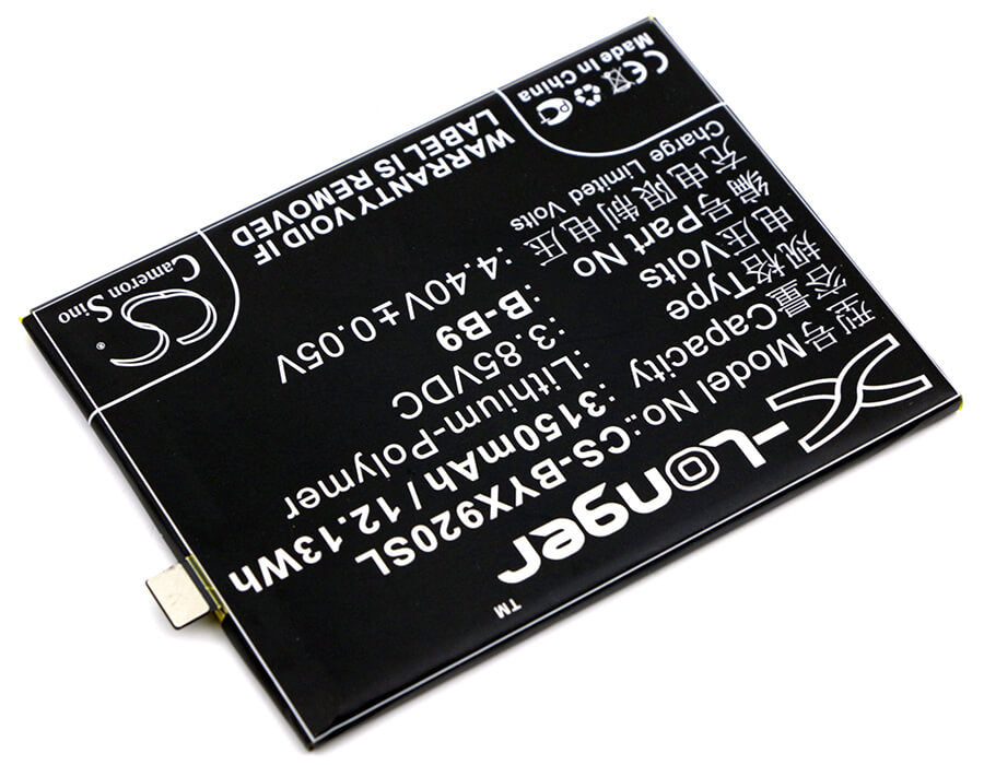 3.85V, 3150mAh, Li-Polymer Battery fits Vivo, X9i, 12.1275Wh