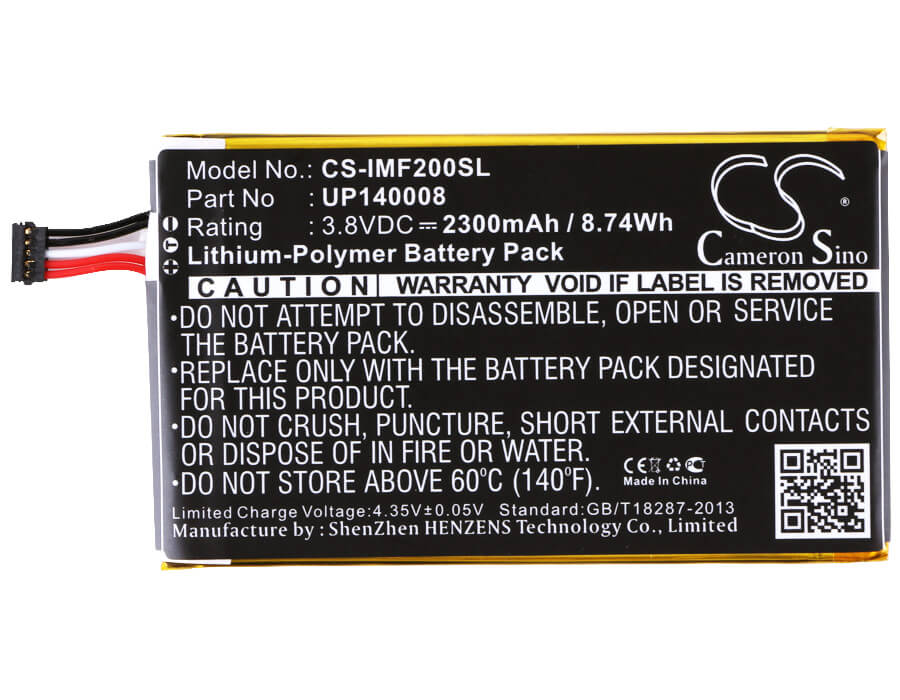 3.8V, 2300mAh, Li-Polymer Battery fits Infocus, M2, 8.74Wh