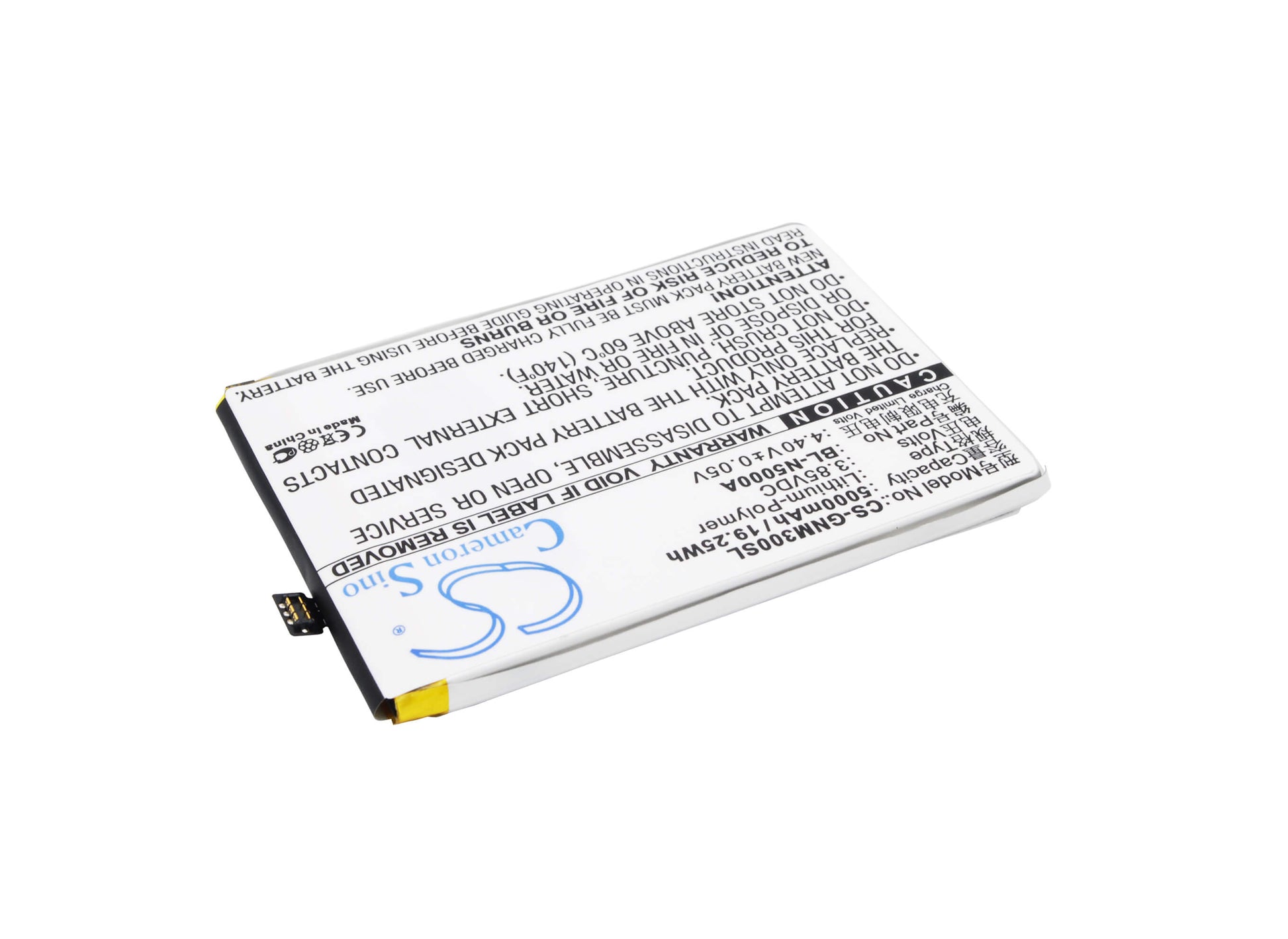 3.85V, 5000mAh, Li-Polymer Battery fits Gionee, M3, M3 Marathon, 19.25Wh