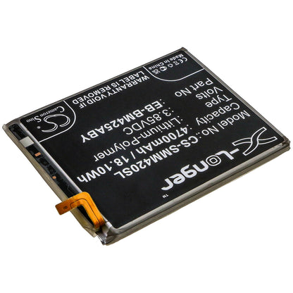 3.85V, 4700mAh, Li-Polymer Battery fits Samsung, Galaxy M42, 18.095Wh