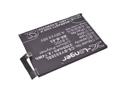 3.8V, 2300mAh, Li-Polymer Battery fits Bbk, Vivo X5m, Vivo X5m 4g Dual Sim, 8.74Wh