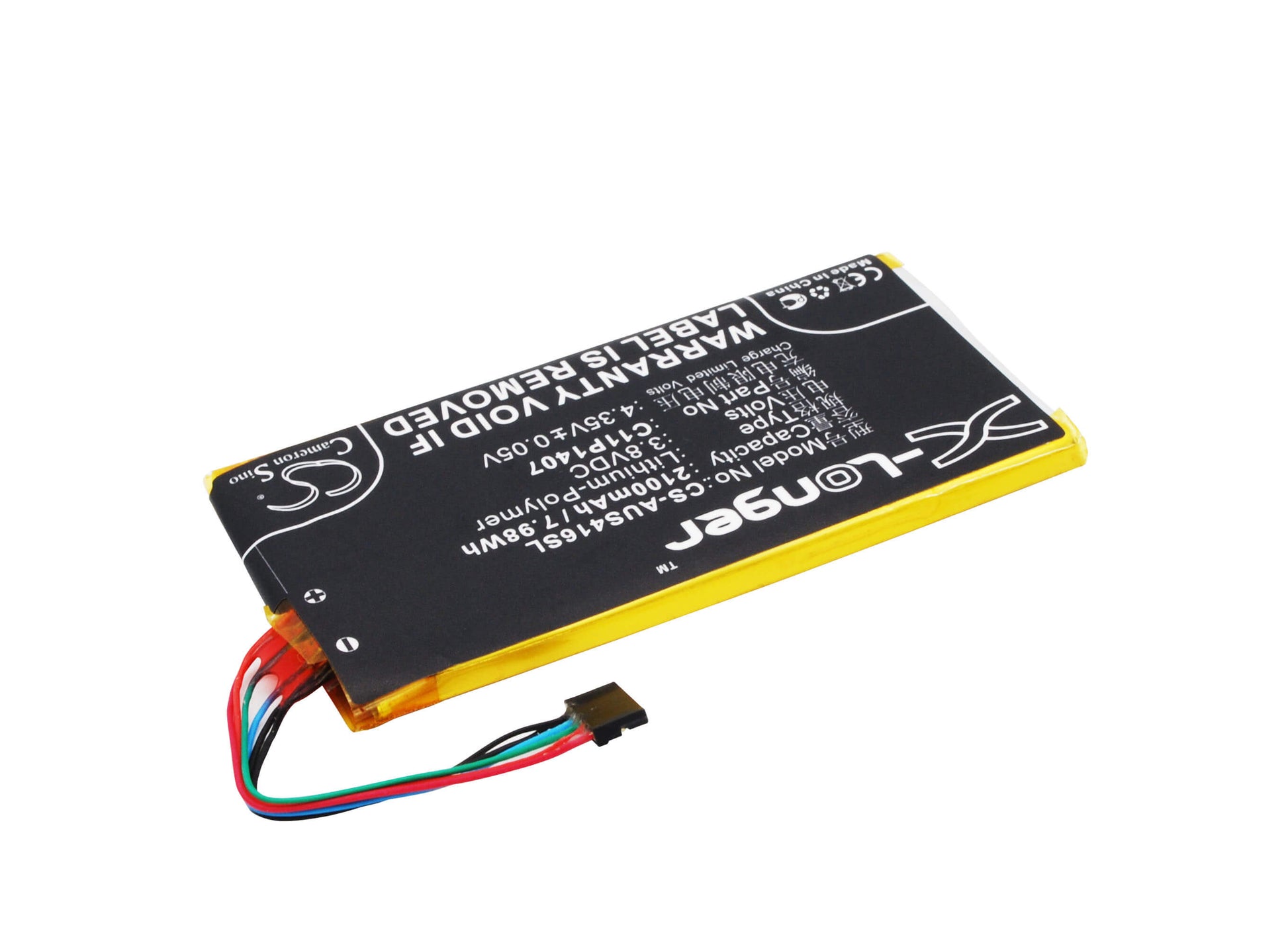 3.8V, 2100mAh, Li-Polymer Battery fits Asus, C11phjm, Padfone X Mini Station, 7.98Wh