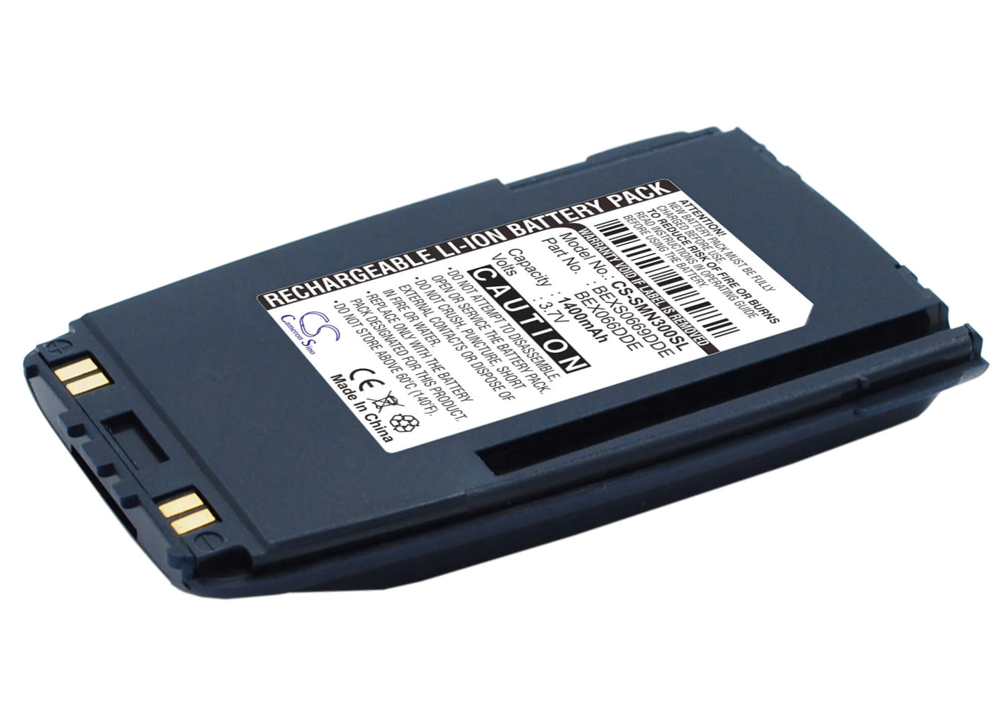 3.7V, 1400mAh, Li-ion Battery fits Samsung, Sch-n300, Sph-n300, 5.18Wh