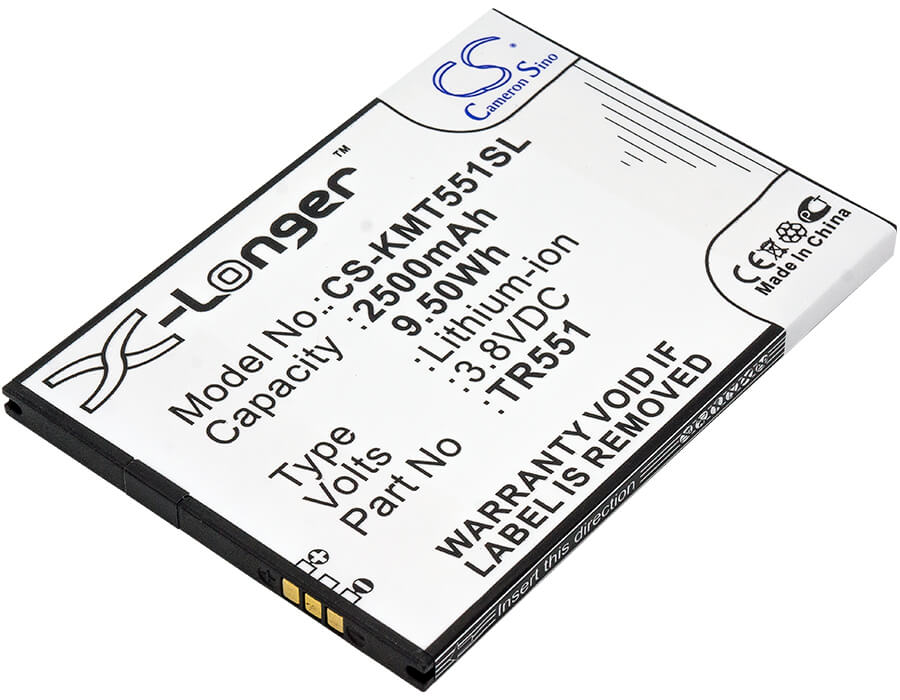 3.8V, 2500mAh, Li-Polymer Battery fits Kazam, Trooper 551, 9.5Wh