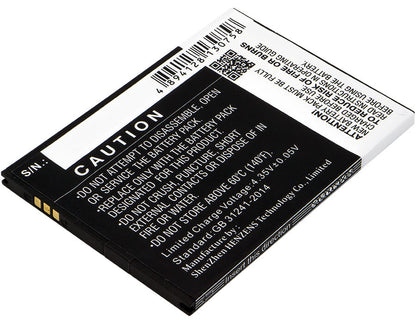 3.8V, 2500mAh, Li-Polymer Battery fits Kazam, Trooper 551, 9.5Wh