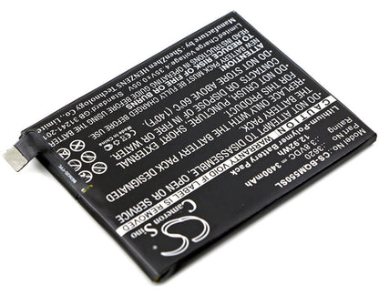 3.8V, 3400mAh, Li-Polymer Battery fits Bq, Aquaris M5.5, 12.92Wh