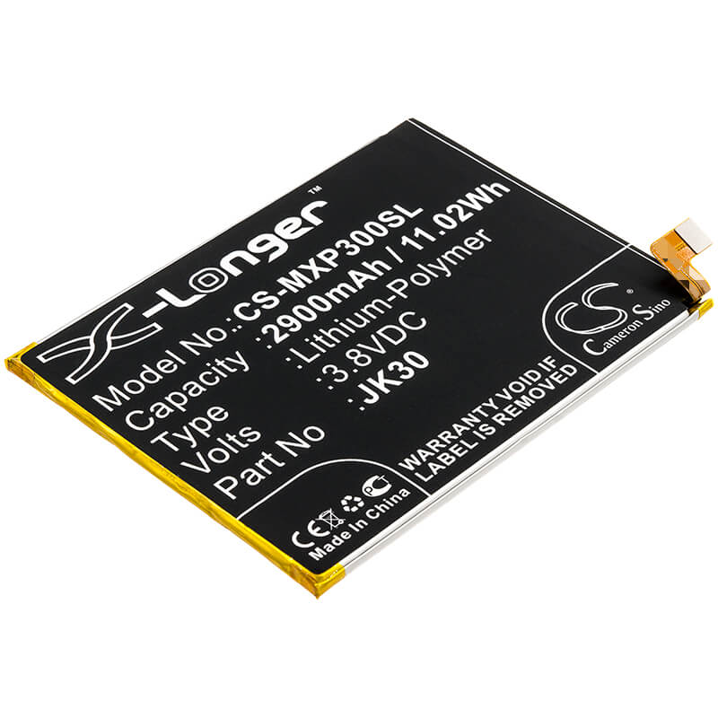 3.8V, 2900mAh, Li-Polymer Battery fits Motorola, Moto P30, 11.02Wh